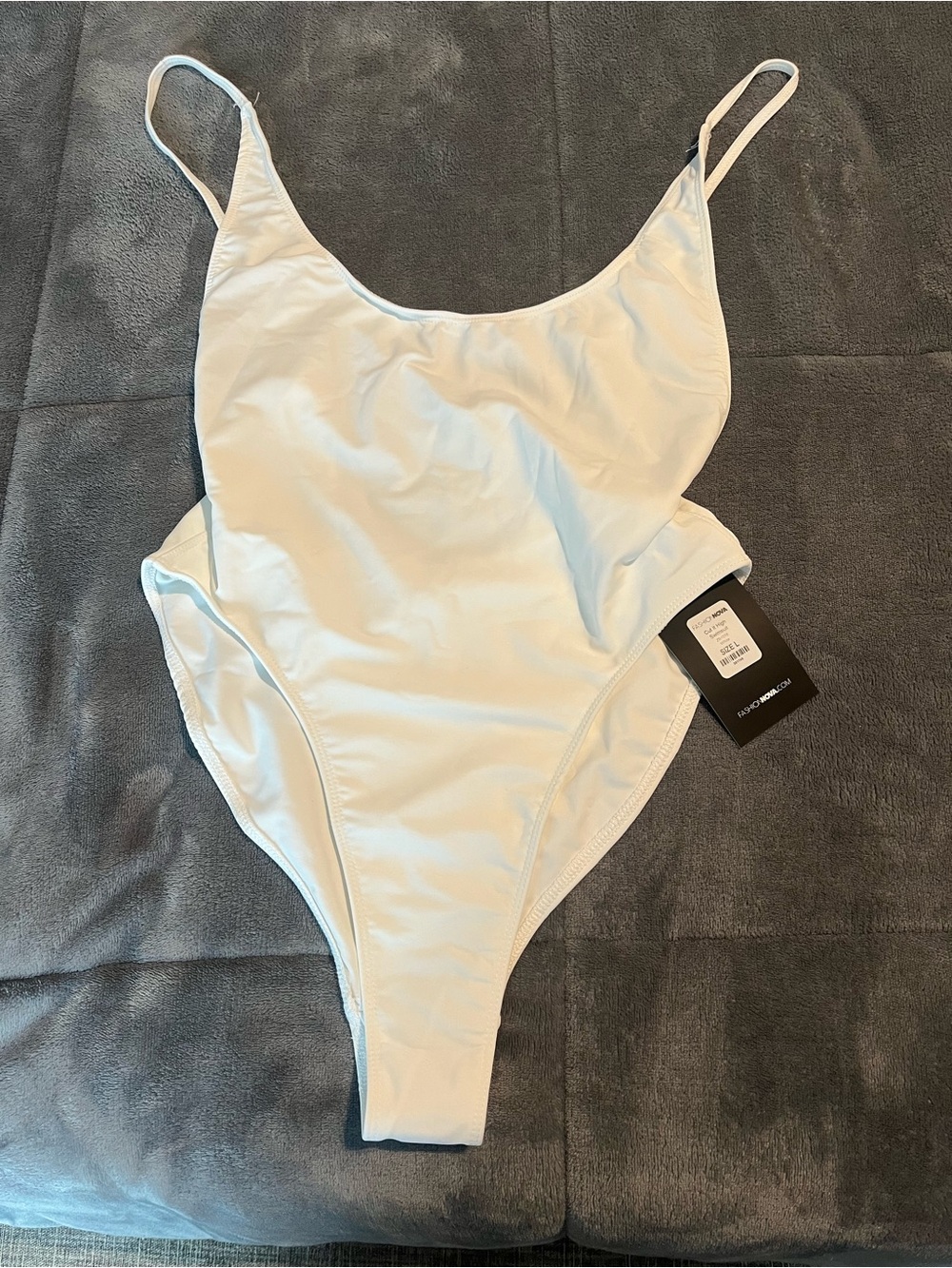 Fashion Nova white One-Piece Swimsuit - Classic Scoop Neck